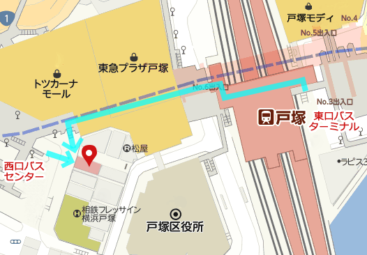 バスでお越しの方の地図